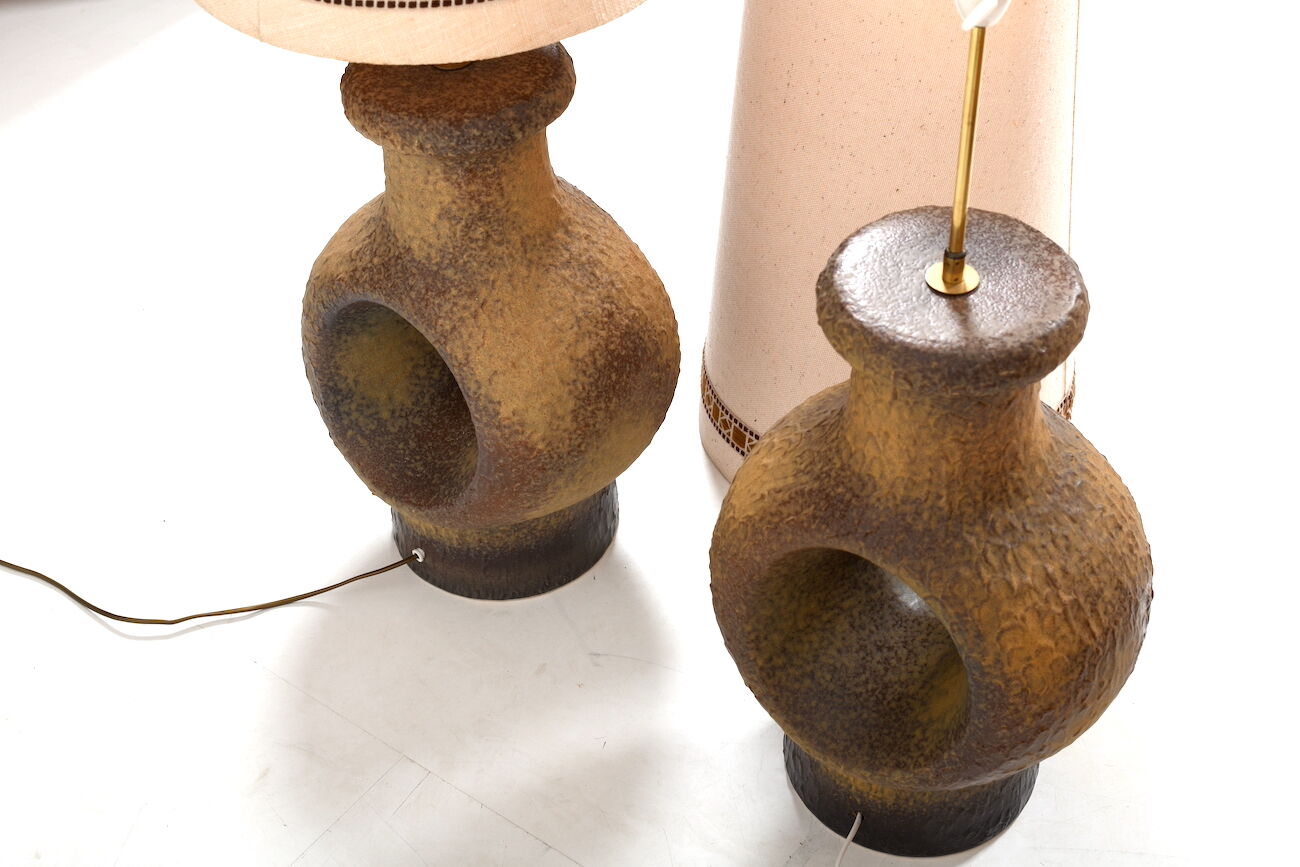 Paire de lampadaires en céramique danoise des années 1960