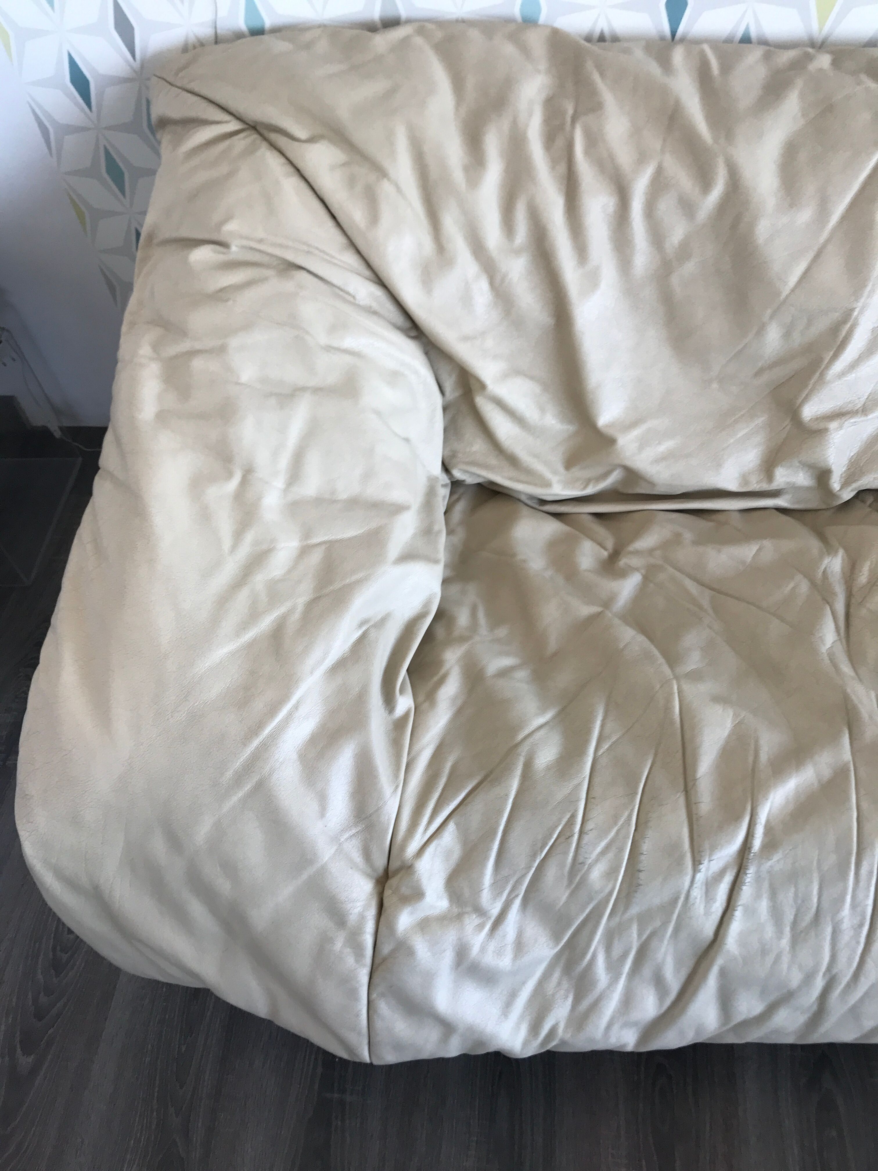 Light beige leather sofa Flou