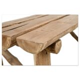 Rustic log bench