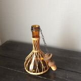 Bottle glass and wicker