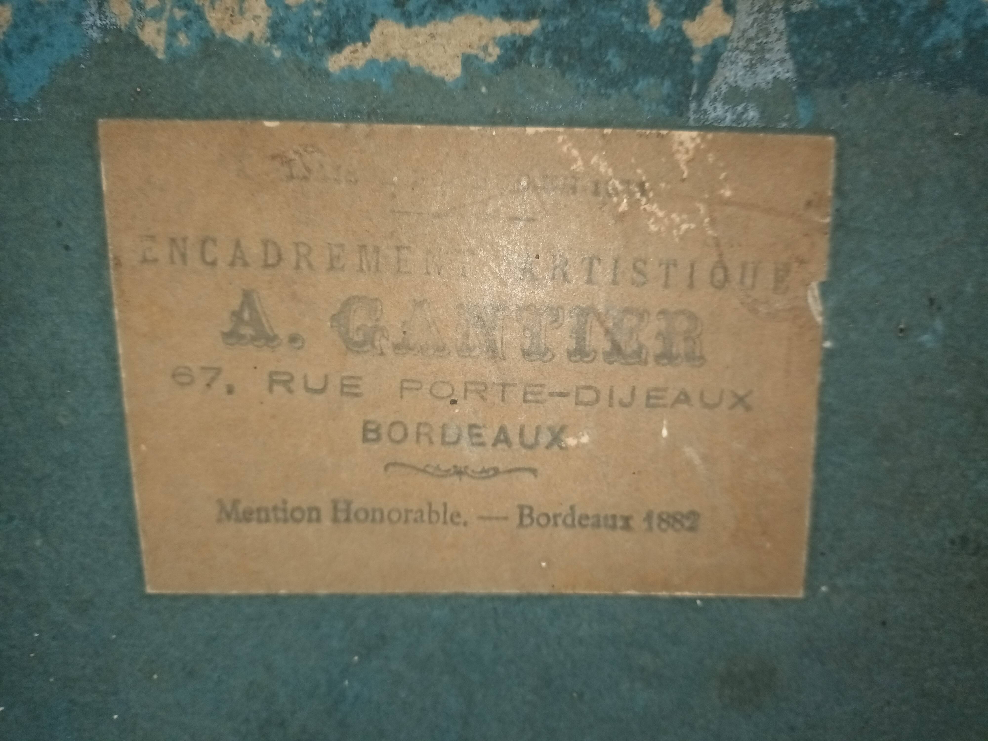 Colorful antique engraving G.Gré