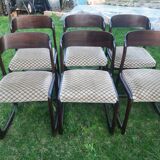 lot of 6 Baumann sled chairs