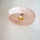 Clichy pink glass pendant with a rim