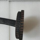 Signé Michel Zadounaisky 1903-1983 Cendrier de parquet sur pied en fer forgé
