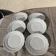 6 flat plates in white earthenware edge scalloon scalloon schumann arzberg germany vintage