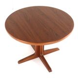 Round 3x extendable dining table 'Hampen' - danish teak mid century modern