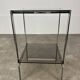 Chrome metal and smoked glass side table, 70s, side table