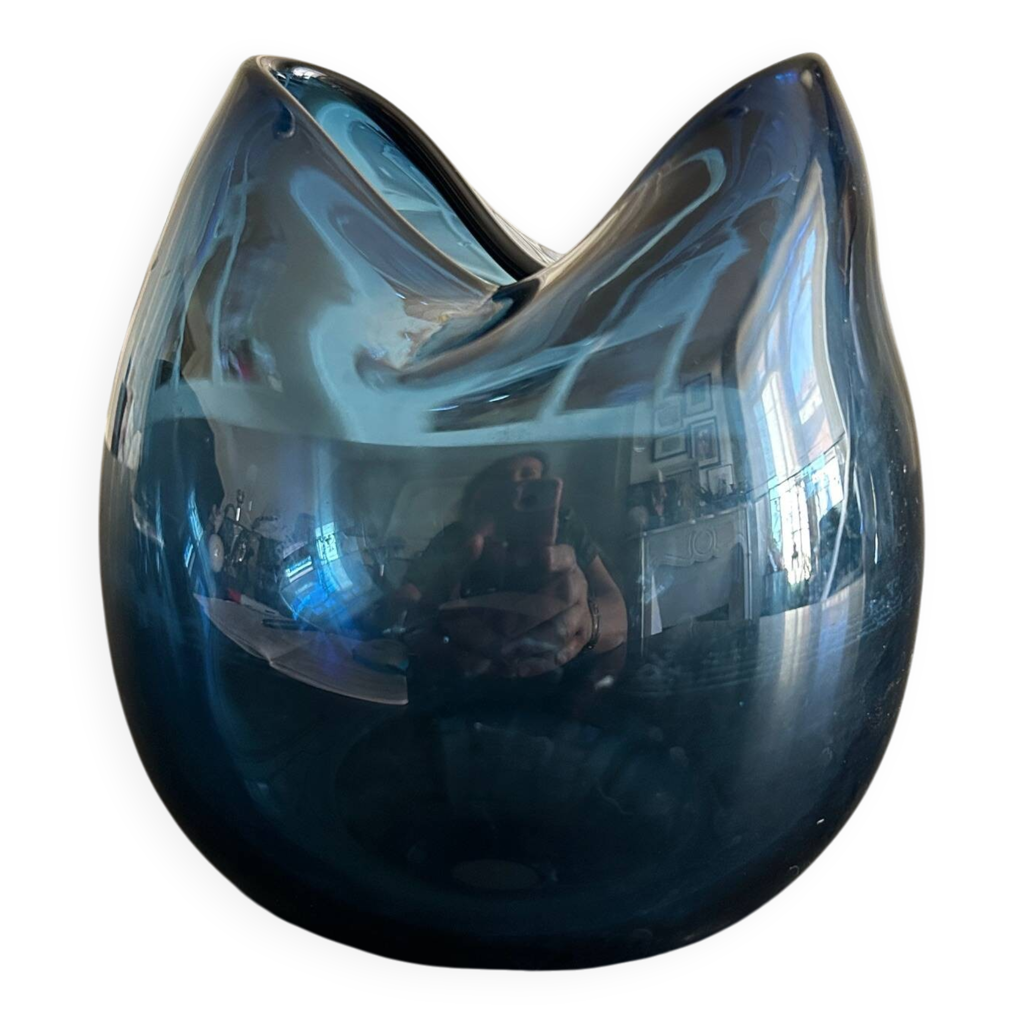 Scandinavian blue vase