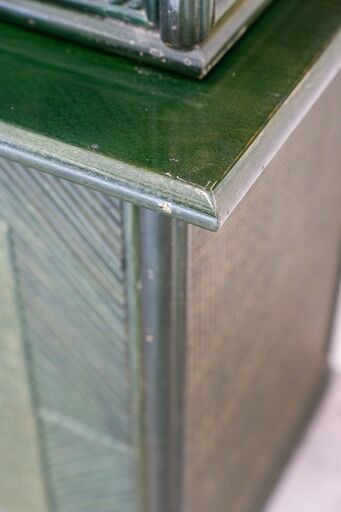 Bamboo and glass display from the 70s 80s