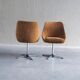Set of 2 mid-century modern cocktail chairs