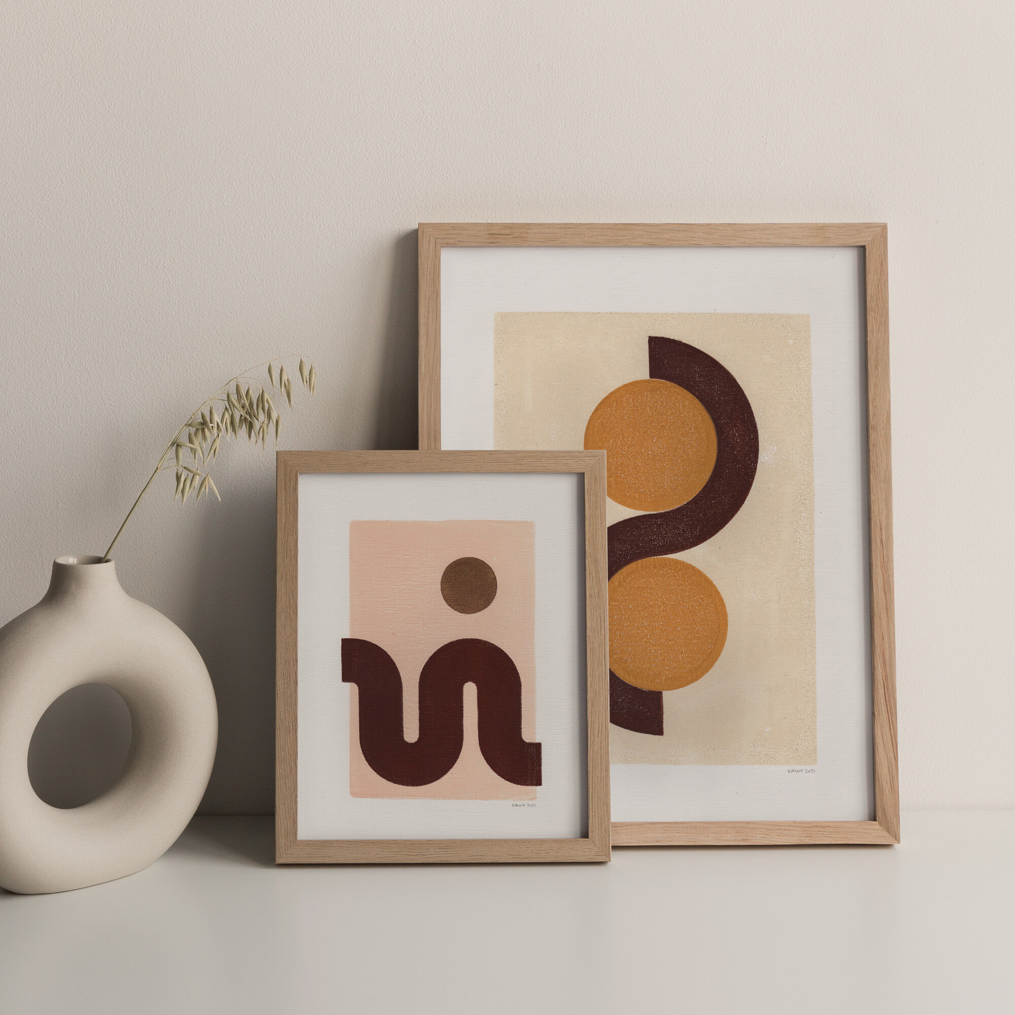 Painting on paper • monotype M366 • dated and signed Eawy •