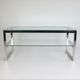 Metal and glass coffee table