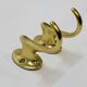 Gold-Colored Anodized Aluminum Coat Hooks, 1950s, Set of 2