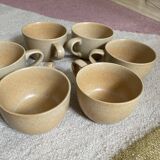 6 sandstone cups