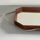 Mid-century rectangular wall mirror in teak, 1960, Italy