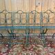 Set of 4 metal garden chairs