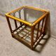 Table basse en rotin vintage
