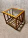 Table basse en rotin vintage
