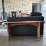 Raw wood bench