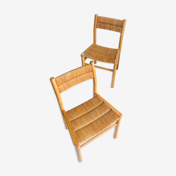 Paire de chaise design de Pierre Gautier Delaye 1955