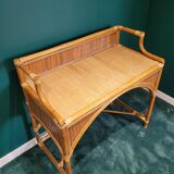 Vintage bamboo and rattan desk