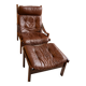 2 Hunter armchairs and 1 footstool by Torbjørn Afdal for Bruksbo