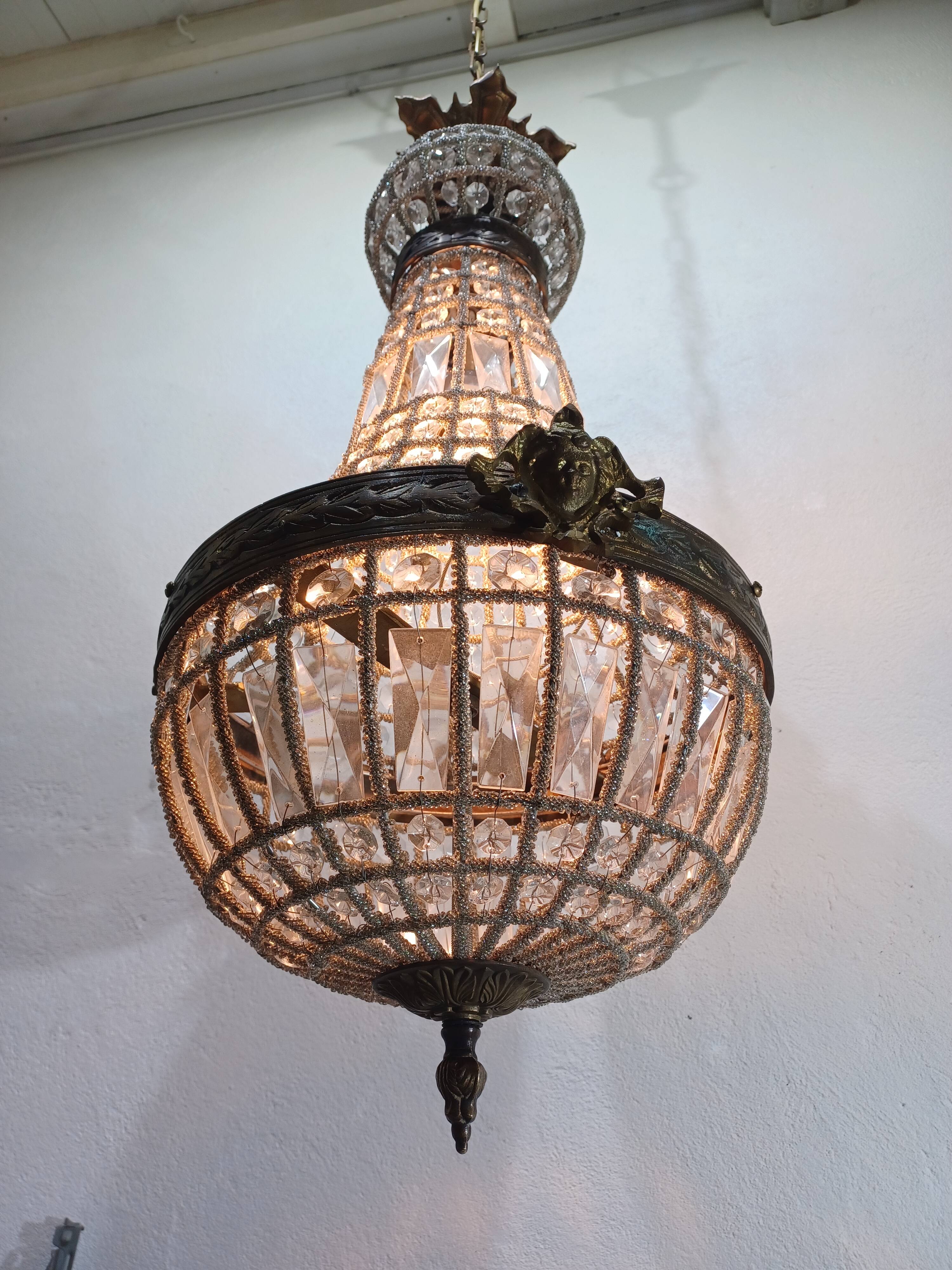 Pair of 1-Light Hot Air Balloon Chandeliers