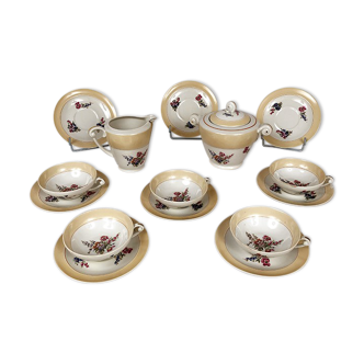 Tea service part, Limoges porcelain, Georges Boyer