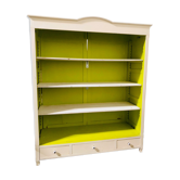 Dutch wardrobe with 4 levels and 3 drawers, color: white and lemon