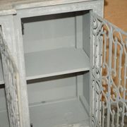 Vintage sideboard with wrought iron doors