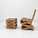 Chaise Wiggle Easy Edges avec tabouret par Frank Gehry pour Vitra