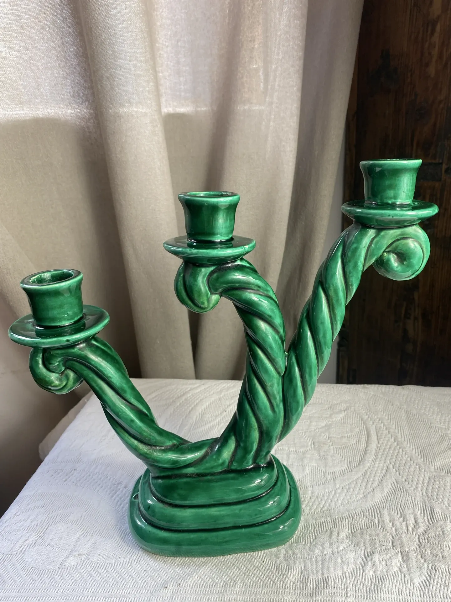 Glazed ceramic chandelier