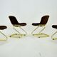 Midcentury set of four dining chairs, italy, 1970s