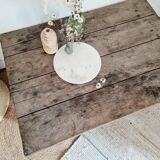Old farmhouse coffee table in solid wood 1 drawer