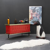 Leather decoration object, 70s, penguin