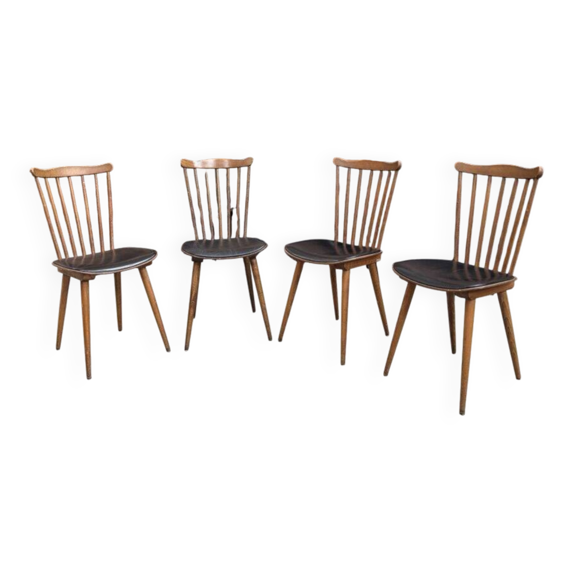 Set of 4 "Baumann" chairs for Henri Julien