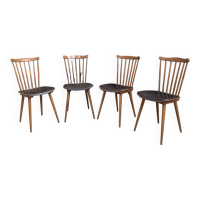 Suite de 4 chaises « Baumann » pour Henri Julien