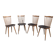 Set of 4 "Baumann" chairs for Henri Julien