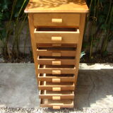 Multi-drawer antique oak craft furniture