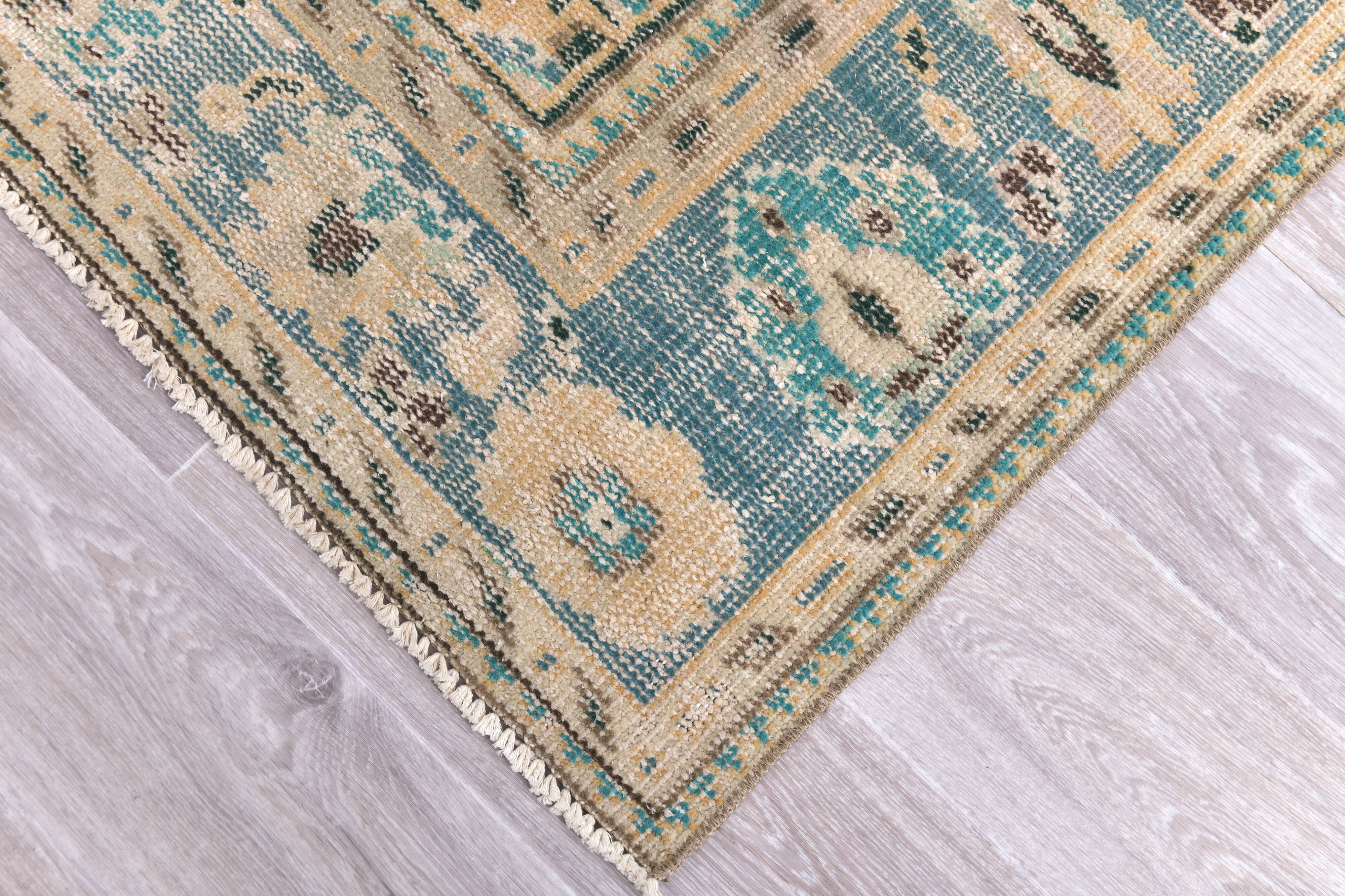 7x9  Orange &  Blue Turkish Area Rug 207x289Cm SK 240623