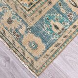 7x9  Orange &  Blue Turkish Area Rug 207x289Cm SK 240623