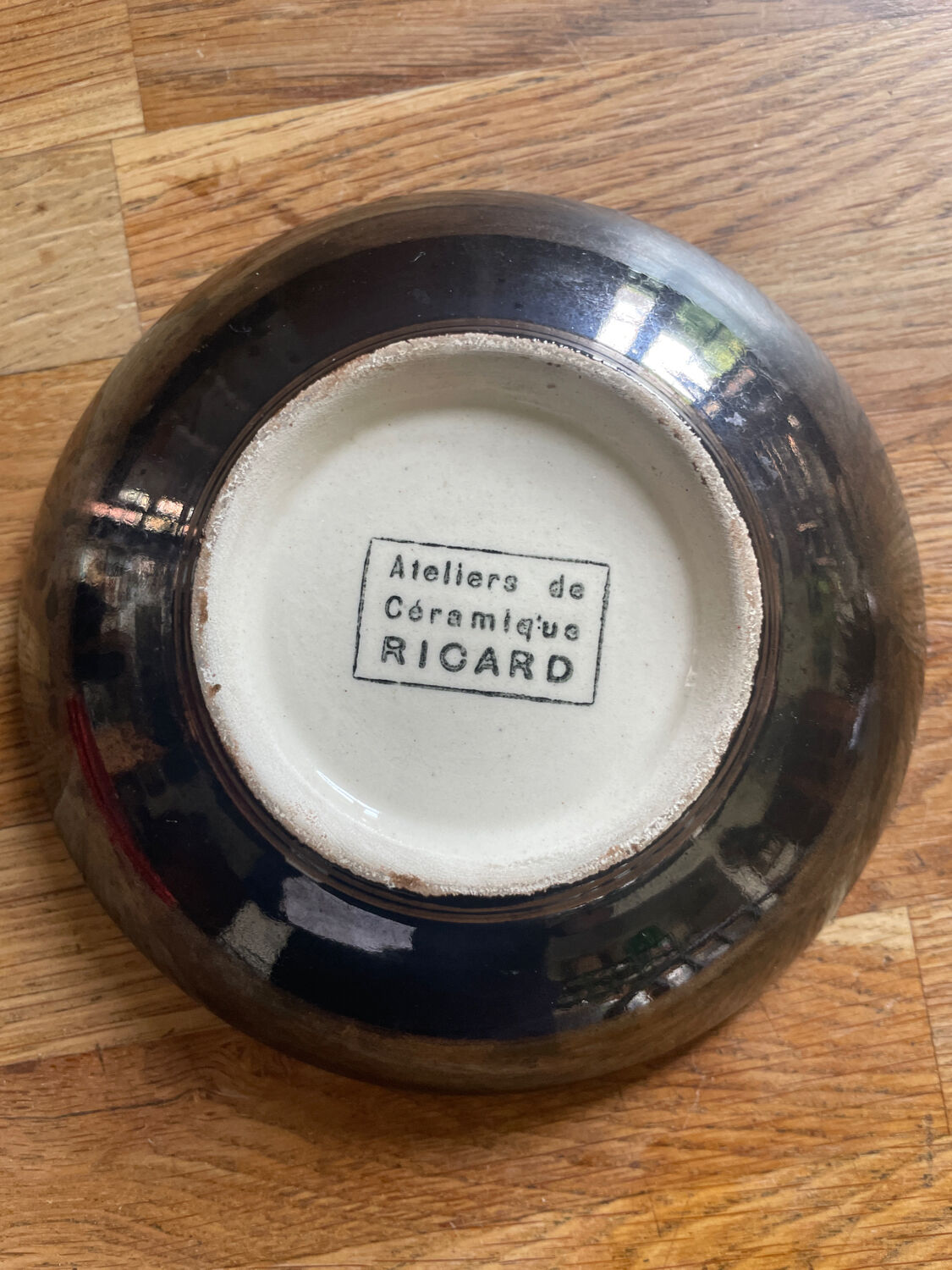 Vintage empty pocket Ricard ceramic workshops