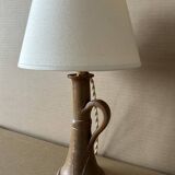 Petite lampe à poser, lampe de chevet vintage En grès émaillé, bon état, au