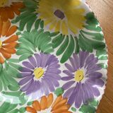 Fruit bowl decorated with coloured flowers