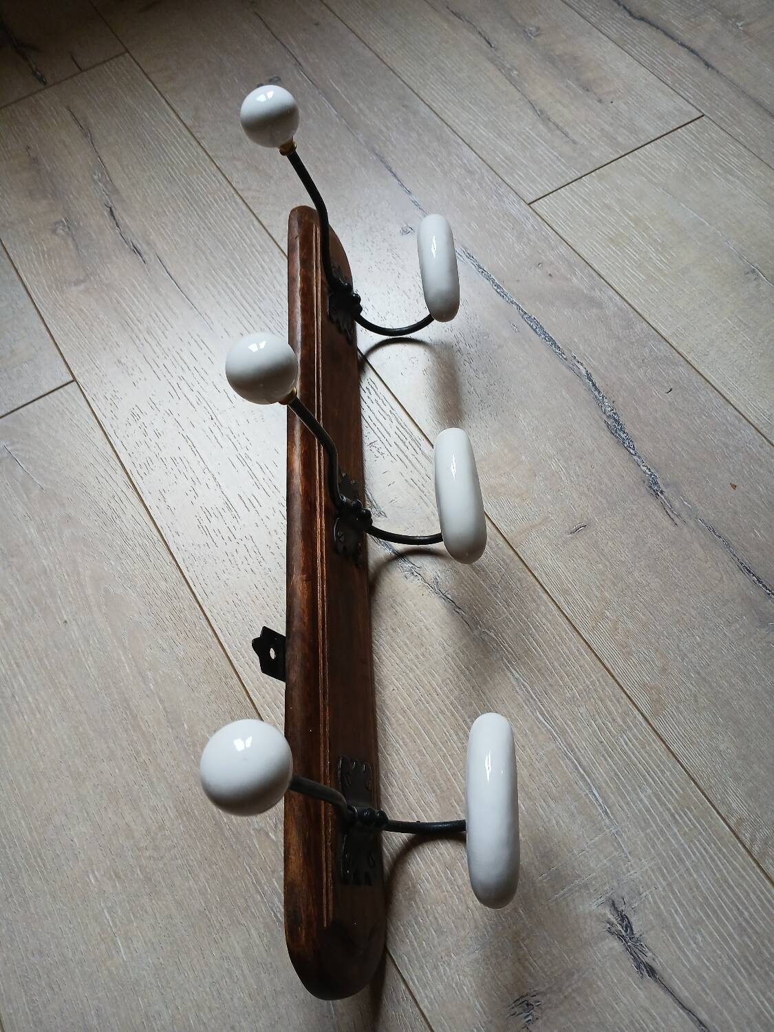 Vintage wall coat rack