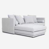 Canapé d’angle malmo gris colombe, design scandinave