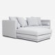Canapé d’angle malmo gris colombe, design scandinave