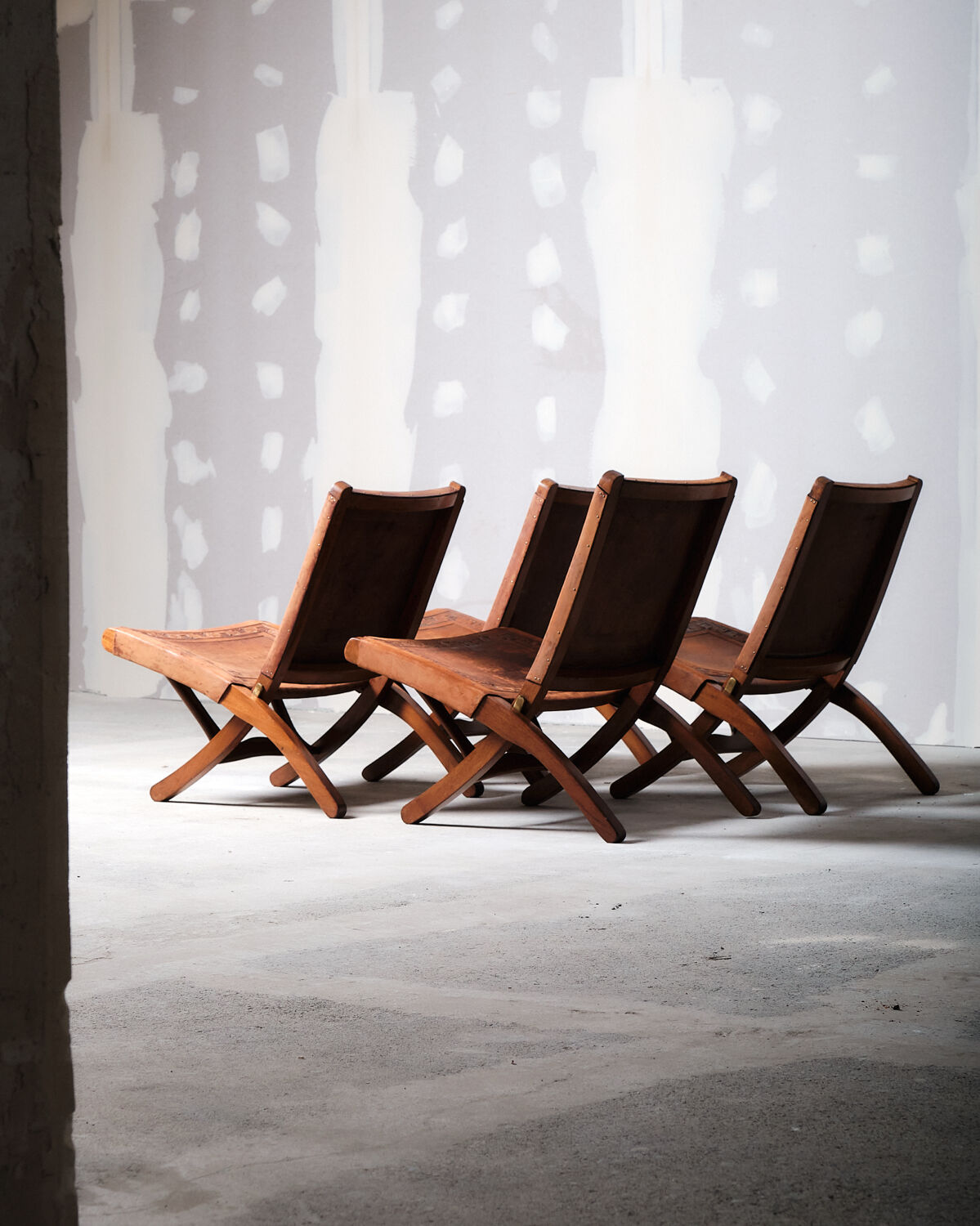 Set of 4 Angel’s Pazmino folding chairs, 1960’s