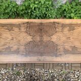 Art Deco chest of drawers in raw walnut burl