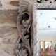Carved wood mirror with white lead patina - 130x83cm
